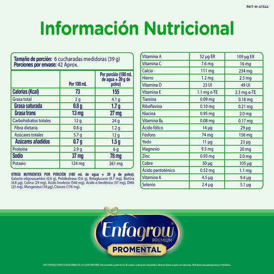 Alimento lácteo Enfagrow Preescolar Vainilla etapa 4  1650g